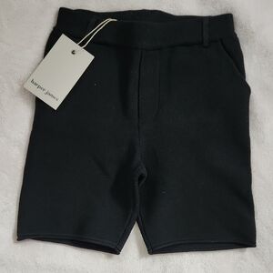 Kids Black Knit Shorts